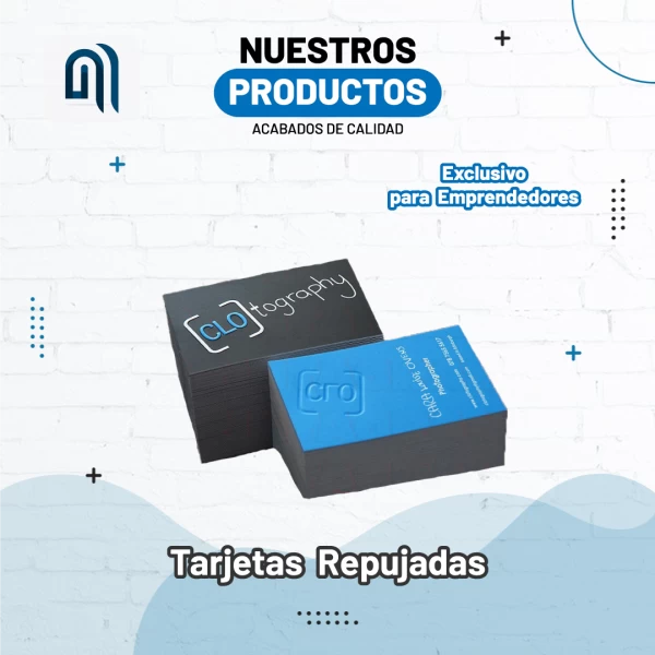tarjetas personales repujadas