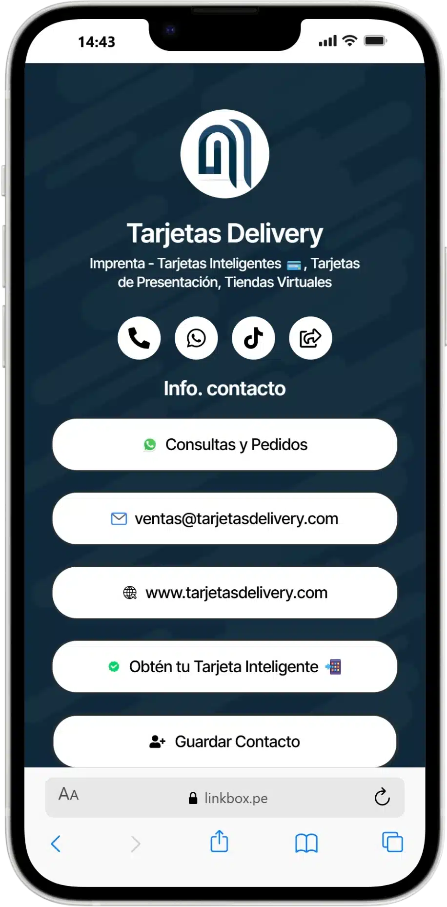 Tarjeta de presentación Virtual