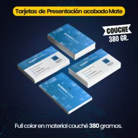 Tarjetas de Presentación acabado Mate 380 gramos